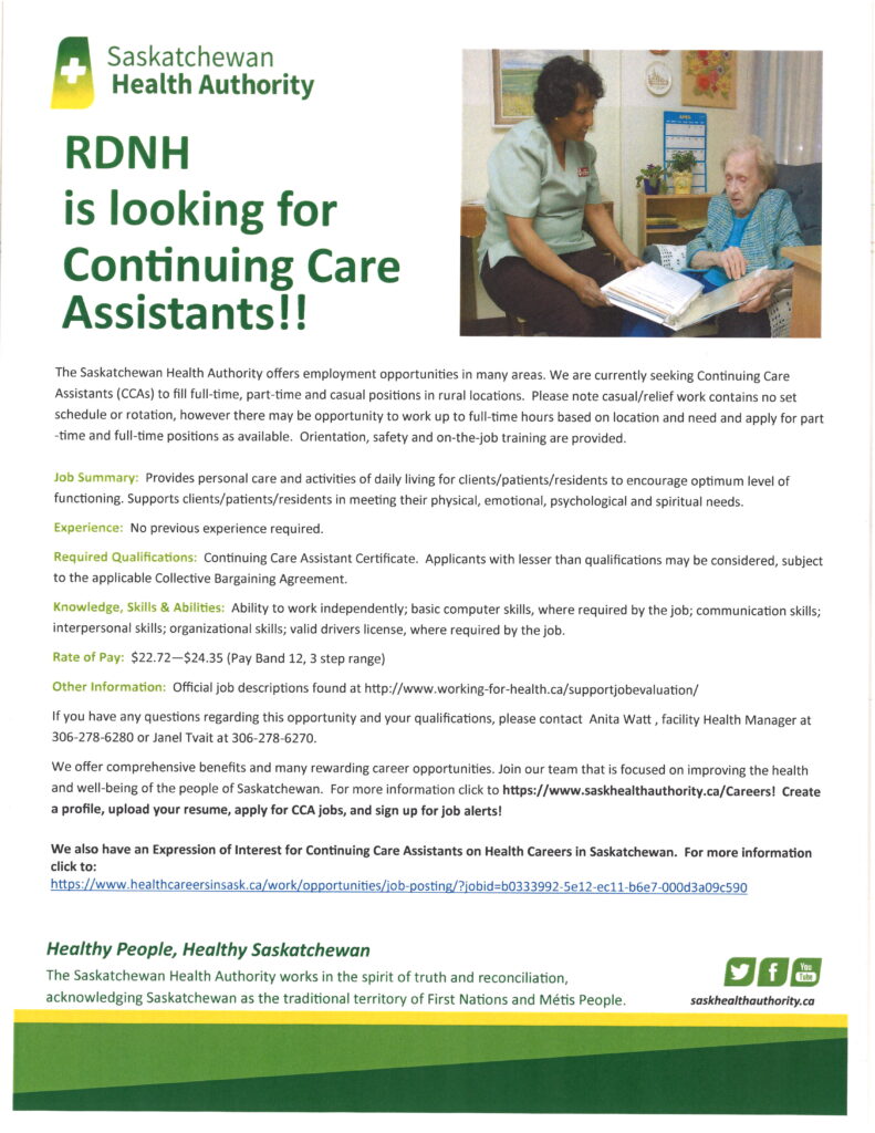 Job Posting Porcupine Plain