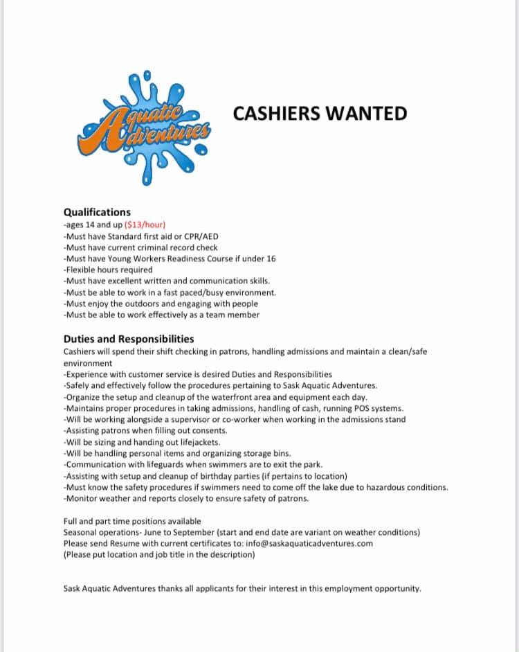 Job Posting Porcupine Plain