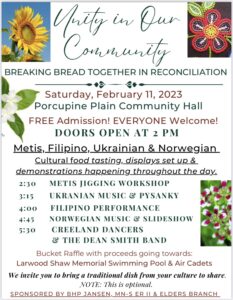 Unity Event & Potluck Dinner @ Porcupine Plain Community Hall