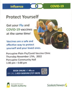 Flu/Covid-19 Vaccine Clinic @ Porcupine Plain Community Hall