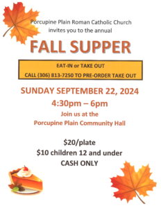 Fall Supper @ Porcupine Plain Community Hall