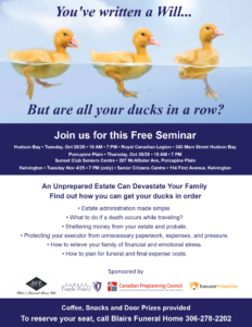 Estate Planning Seminar @ Sunset Club