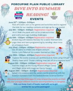 PP Library Summer Reading Events @ Porcupine Public Library