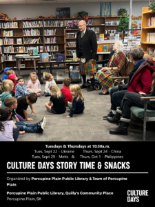 Culture Days: Storytime & Snacks @ Porcupine Public Library