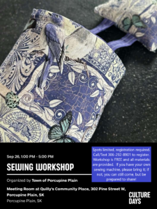 Sewing Workshop @ QCP - Meeting Room
